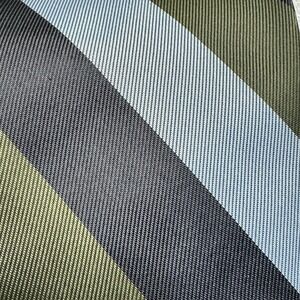 VTG BRENT Repp Diagonal Striped Regimental Blue Olive Acetate Tie‎